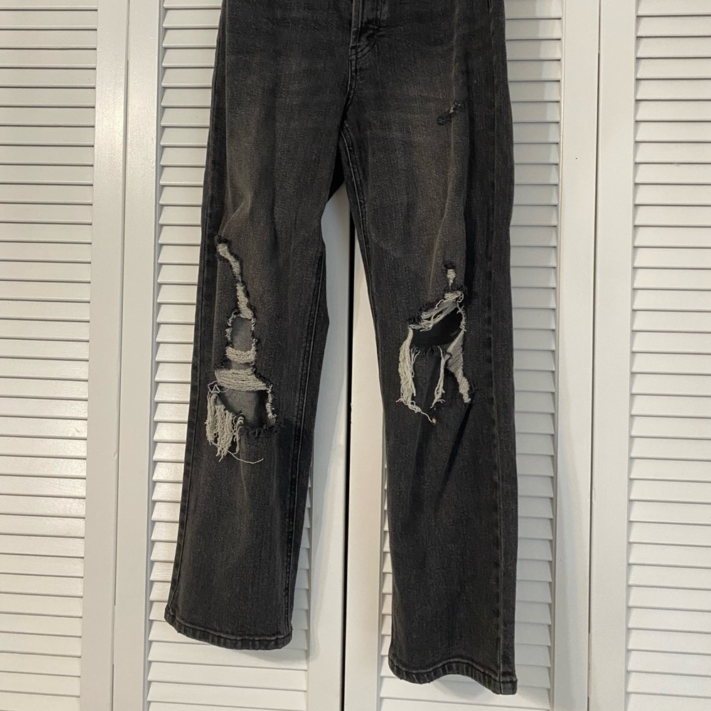 wide leg ripped jeans
